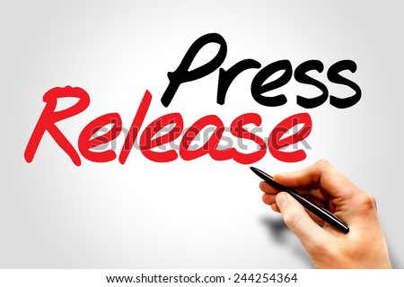 Hand writing Press Release, business concept