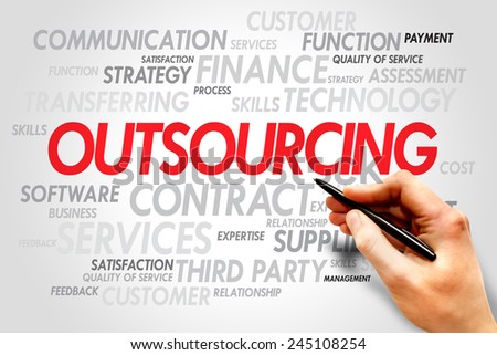 Outsourcing Word cloud business concept
