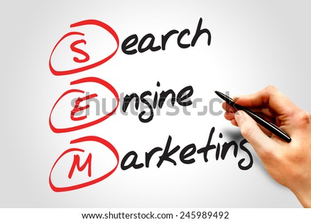 SEM Search Engine Marketing, business concept acronym