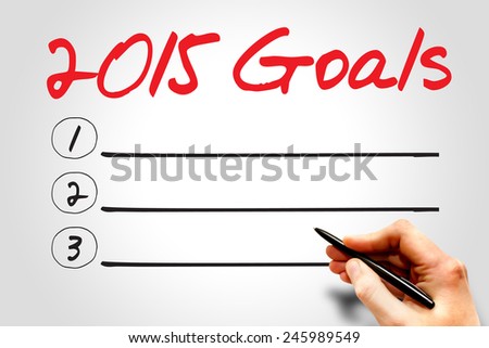 2015 Goals blank list, business concept