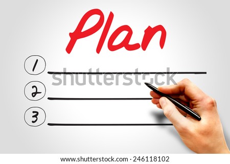 Plan blank list, business concept