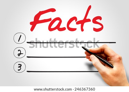 FACTS blank list, business concept