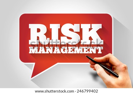 Risk Management message bubble, business concept