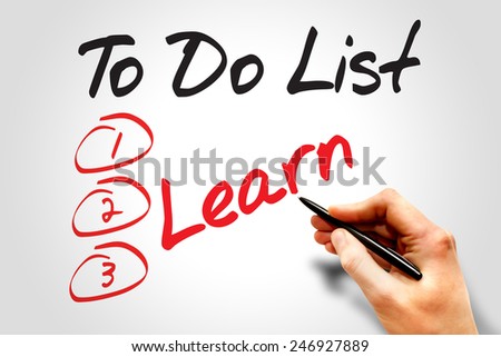 Learn in To Do List, business concept
