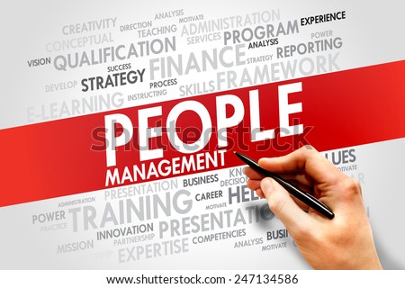 People Management word cloud, business concept