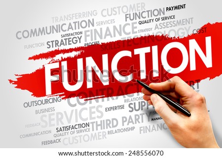 FUNCTION word cloud, business concept
