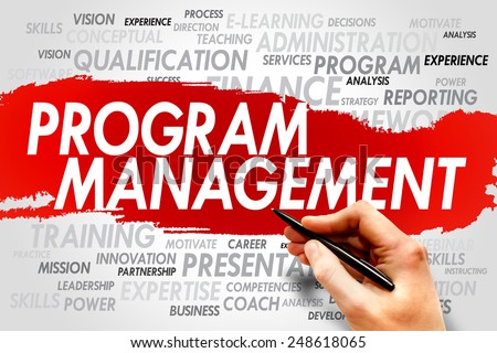 Program Management word cloud, business concept