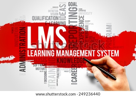 Learning Management System (LMS) word cloud business concept