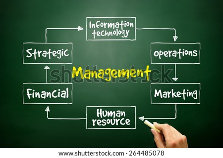 Management mind map business strategy concept