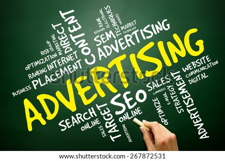 ADVERTISING word cloud, business concept