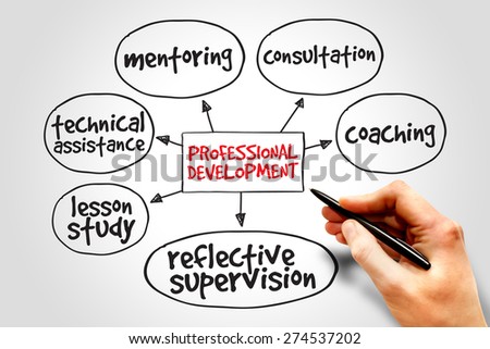 Professional development mind map business concept