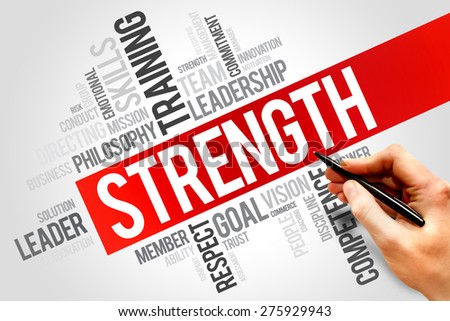 STRENGTH word cloud, business concept
