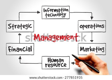 Management mind map business strategy concept