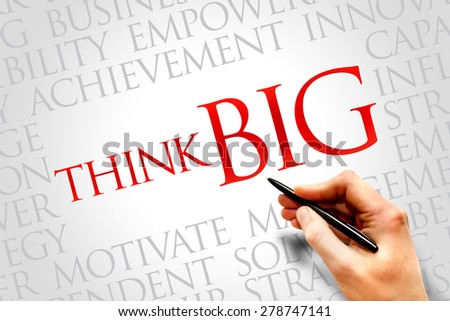 Think Big word cloud, business concept