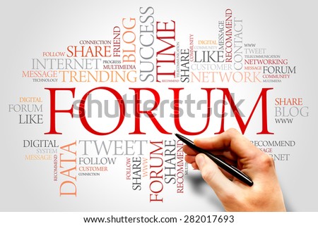 Forum word cloud, business concept