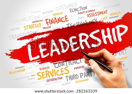 LEADERSHIP word cloud, business concept