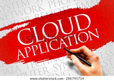 Cloud Application word cloud concept