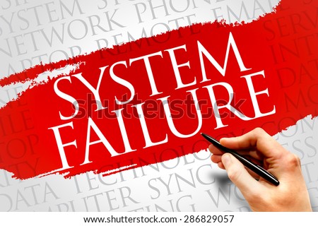 System Failure word cloud concept