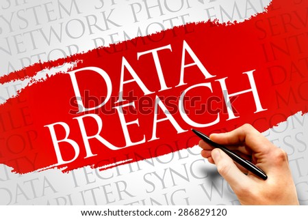 Data Breach word cloud concept