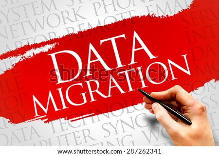 Data Migration word cloud concept