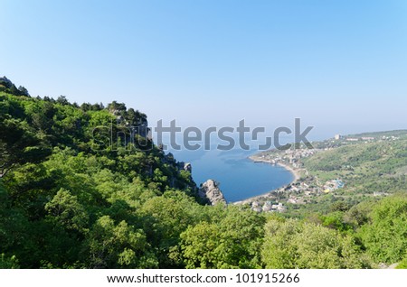 panorama from mountain at Simeiz, Eastern Europe, Ukraine, Crimea