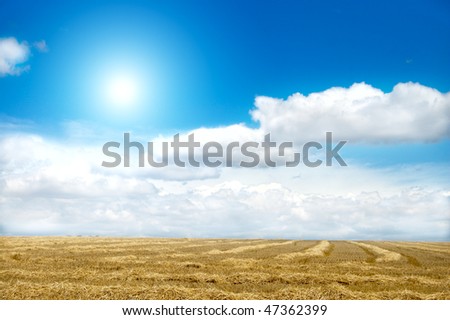 good landscape with sun and clouds