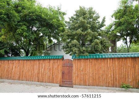 wooden fence with gate