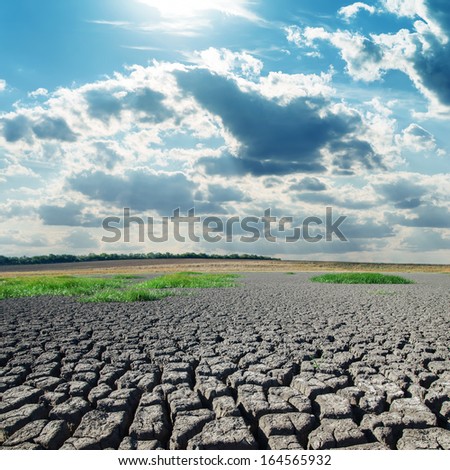 drought earth under dramatic sky