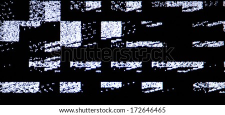 Tv screen with static noise by bad signal reception