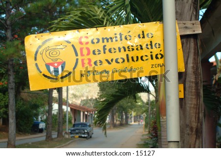 Sign for the Socialist Party in Vinales, Cuba
