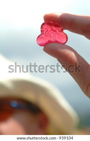A fan holds up a cycling candy - 2004 Tour de France
