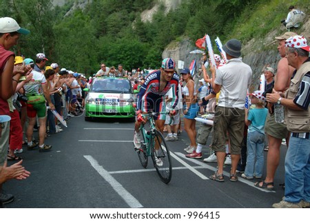 Bertolini on the Alpe D'Huez Time Trial Tour de France 2004