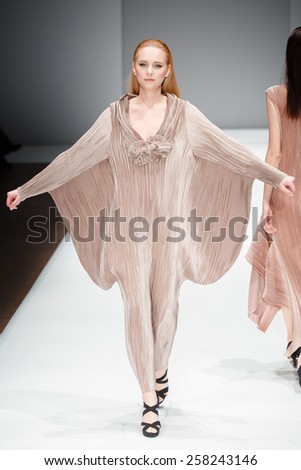 A new collection of designs by Israeli Mashiah Arrive presented at Potsdam Now, a fashion event accompanying the Mercedes Benz Fashion Week Berlin on January 22, 2015 in Potsdam, Germany.