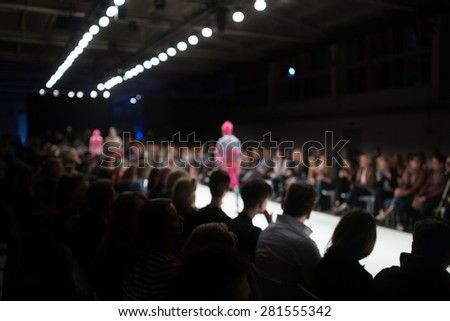 Fashion Show, shot from the audience, blurred on purpose