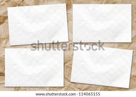 white tissue paper on brown wrinkled paper
