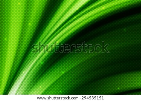 abstract green  curve line background with polka dot