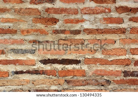 Brick Wall Texture/Brick wall with some bricks lighter colored. Texture and background Horizontal.
