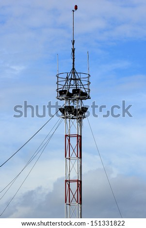 Speaker on high tower and Blue sky