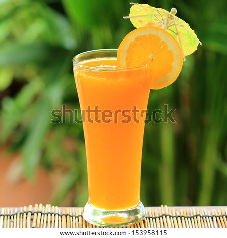 Glass of of orange juice