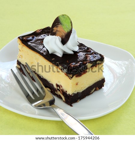 Chocolate Cheesecake with two  kinds of chocolate