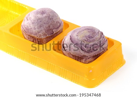 Taro purple bread Chinese style on the packaged