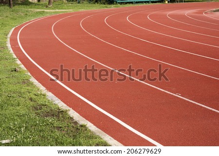 Athletics Running track rubber standard red brown color