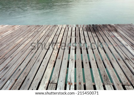 Wooden pier and sea