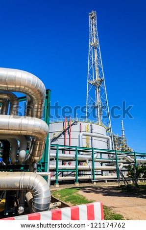 Petrochemical plant in industrial estate, Thailand