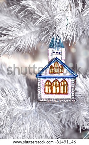 Christmas tree house ornament