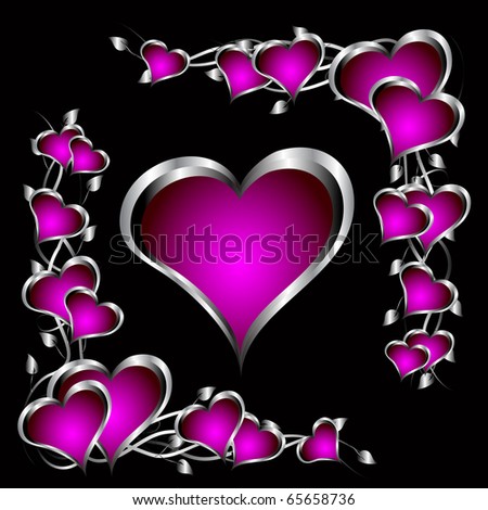 wallpaper purple and silver. stock photo : A purple hearts