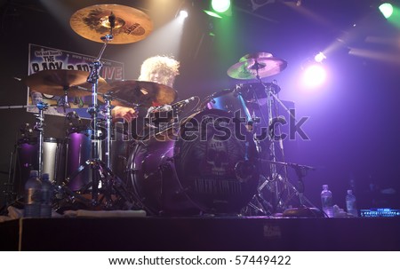 JANESVILLE, WI - JULY 16: Steven Adler (Guns n\' Roses) performs with Adler\'s Appetite on their 2010 U.S. tour on July 16, 2010 in Janesville, WI.