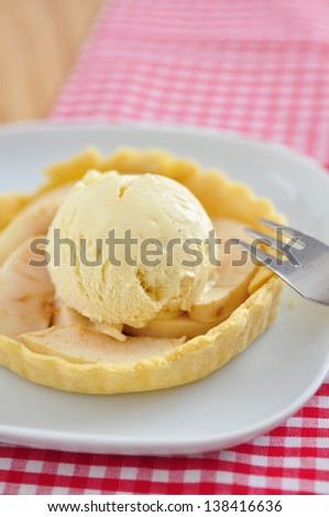 Home made Apple Pie with Vanilla Ice Cream