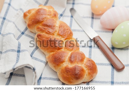 Sweet braided easter bread