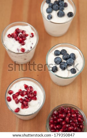 Light Vanilla Custard Cream with mixed berries